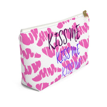 Load image into Gallery viewer, Kiss me- Make- up / Accessory Pouch w T-bottom