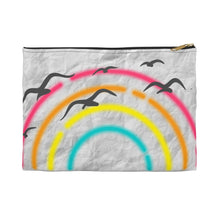Load image into Gallery viewer, Crinkle Cut Rainbow birds- Make- up / Accessory Pouch