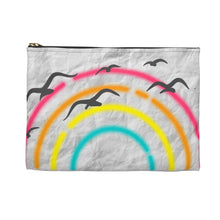Load image into Gallery viewer, Crinkle Cut Rainbow birds- Make- up / Accessory Pouch