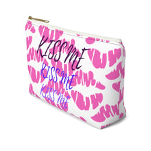 Load image into Gallery viewer, Kiss me- Make- up / Accessory Pouch w T-bottom