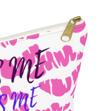 Load image into Gallery viewer, Kiss me- Make- up / Accessory Pouch w T-bottom
