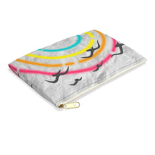 Load image into Gallery viewer, Crinkle Cut Rainbow birds- Make- up / Accessory Pouch
