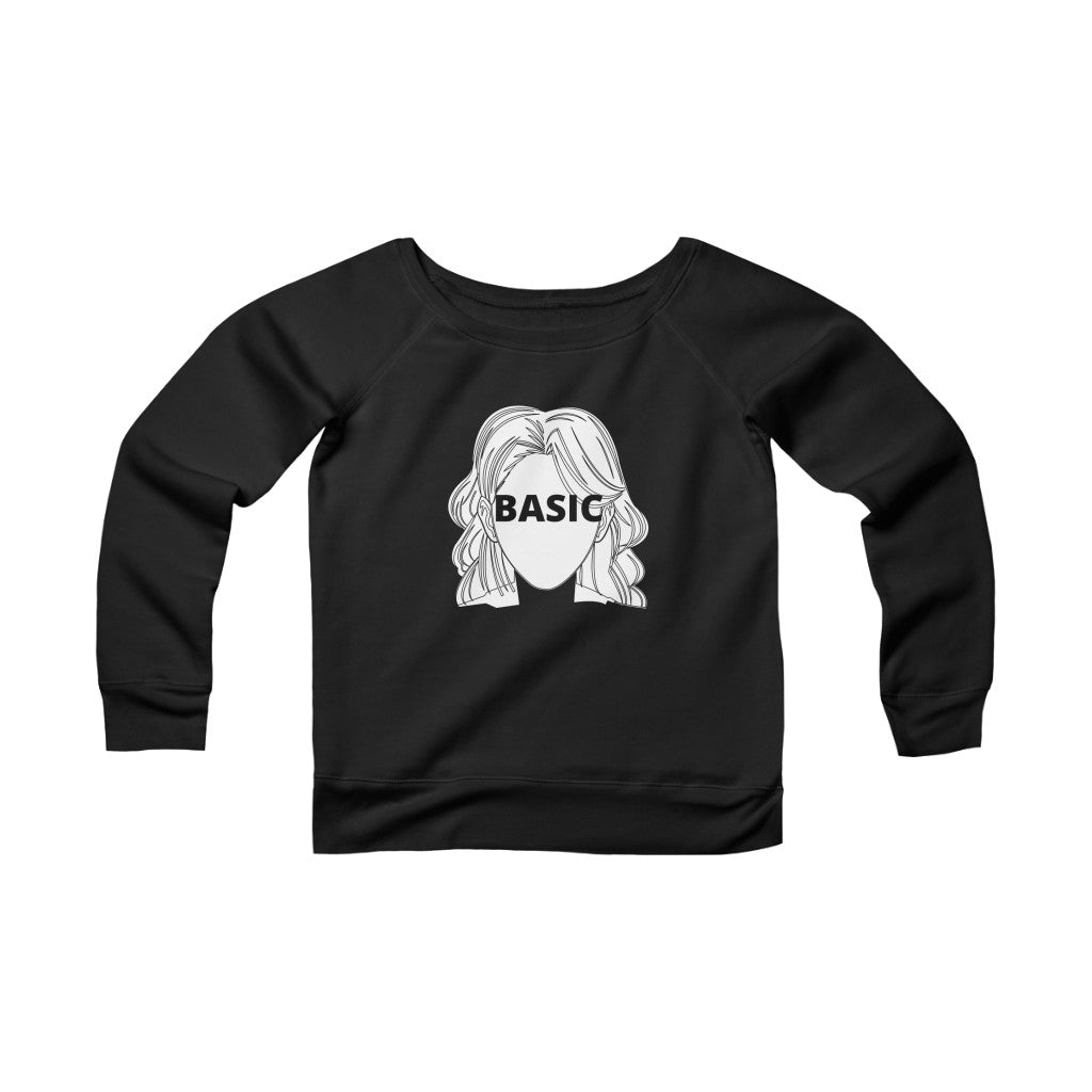 BASIC- Women's Sponge Fleece Wide Neck Sweatshirt