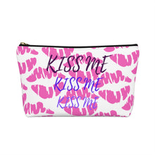 Load image into Gallery viewer, Kiss me- Make- up / Accessory Pouch w T-bottom
