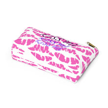 Load image into Gallery viewer, Kiss me- Make- up / Accessory Pouch w T-bottom
