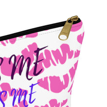 Load image into Gallery viewer, Kiss me- Make- up / Accessory Pouch w T-bottom
