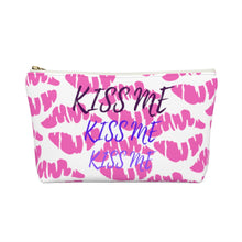 Load image into Gallery viewer, Kiss me- Make- up / Accessory Pouch w T-bottom
