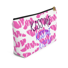 Load image into Gallery viewer, Kiss me- Make- up / Accessory Pouch w T-bottom
