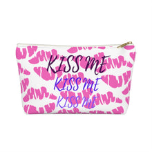 Load image into Gallery viewer, Kiss me- Make- up / Accessory Pouch w T-bottom
