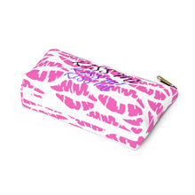 Load image into Gallery viewer, Kiss me- Make- up / Accessory Pouch w T-bottom
