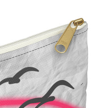 Load image into Gallery viewer, Crinkle Cut Rainbow birds- Make- up / Accessory Pouch
